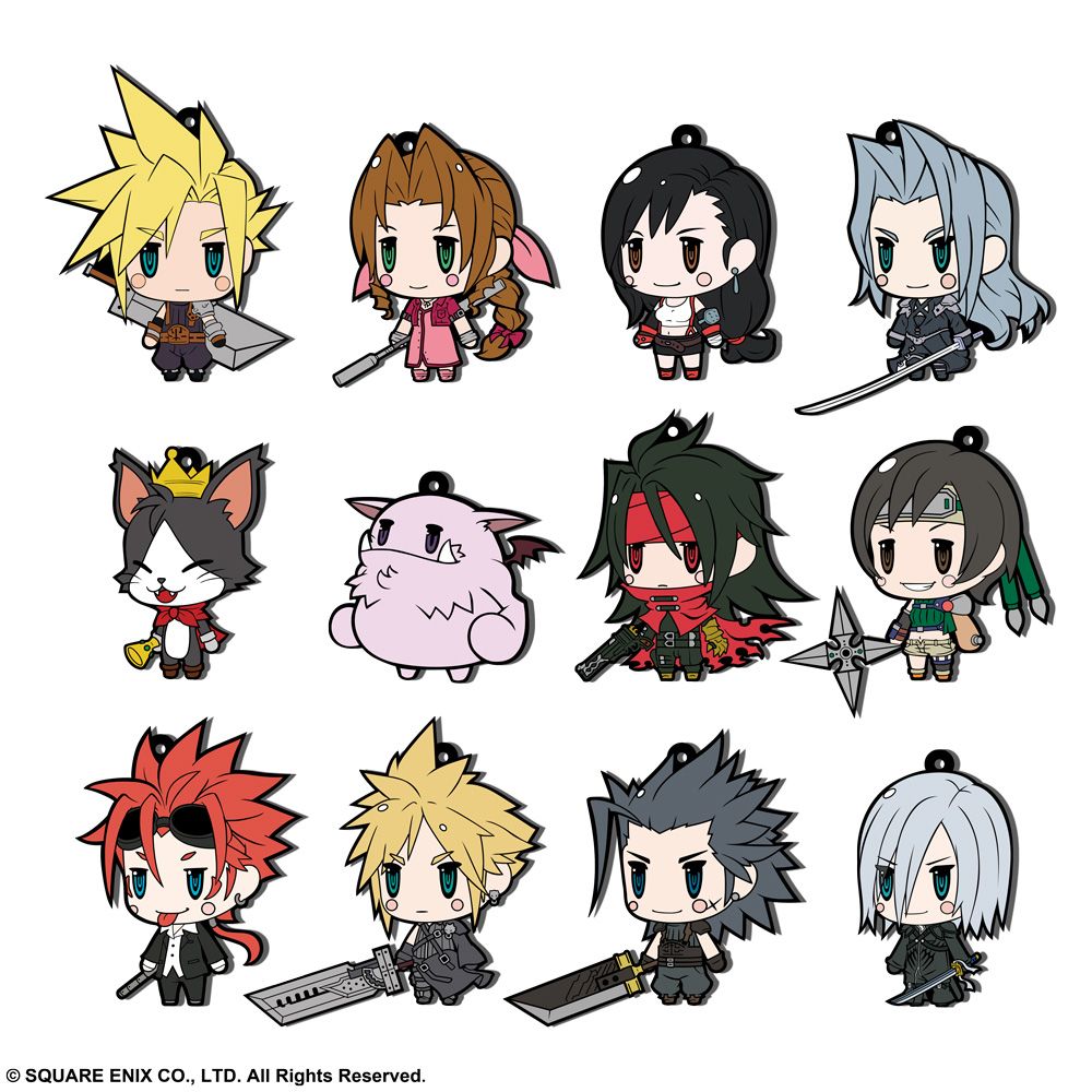 [Pre-Order] FINAL FANTASY Trading Rubber Strap FF VII Extended Edition - Set of 12